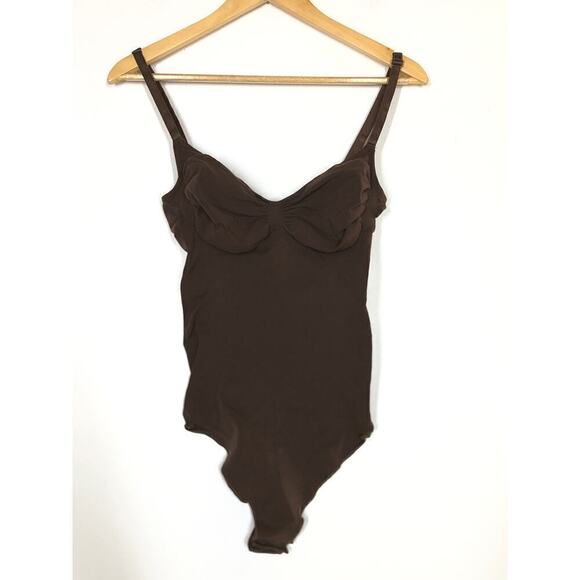 SKIMS Seamless Sculpt Thong Bodysuit Stretch Shapewear Cocoa Brown 4XL NWOT - Picture 4 of 7